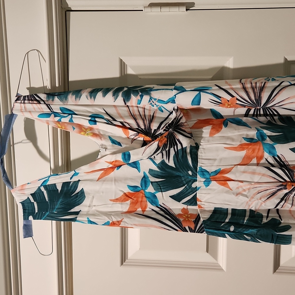 Gibson Latimer Palm print dress Small